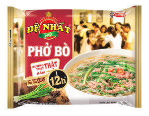 Instant Noodles: PHỞ BÒ BEEF FLAVOUR INSTANT RICE NOODLES ĐỆ NHẤT