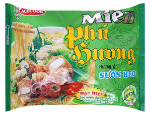 Instant Vermicelli: Miến Phú Hương Sườn Heo - ACECOOK - Phu Huong Vermicelli Noodle Rib Pork 60G