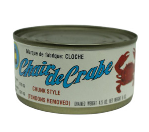 Canned Foods: Crab Meat in Brine Chunk ( Thịt Cua Hộp)