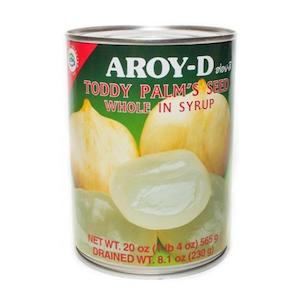 Canned Foods: Hạt Thốt Nốt AROY-D (Toddy Palm Seed - WHOLE) - 565g