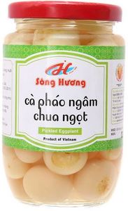 Canned Foods: Cà Pháo Ngâm Chua Ngọt - 370g - Sông Huơng - Pickled Eggplant Sweet & Sour