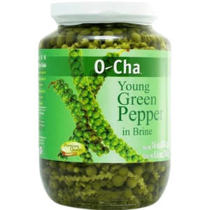 Herbs Spices Flavouring: Tiêu Xanh - O-Cha - Green Peppercorn Brine 454G