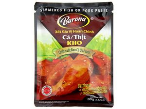 Cooking Ingredient: Xốt Gia Vị Hoàn Chỉnh Barona - Cá/Thịt Kho 80g(Barona sauce for Simmered Fish/Fork)