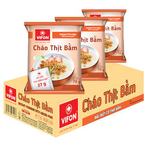 Instant Foods: Cháo Thịt Bằm - VIFON - Porridge Pork Mince Flavour 70G x 50