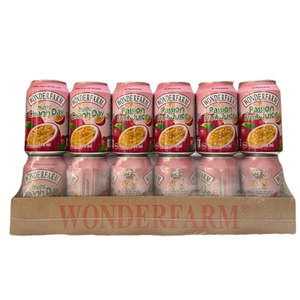 Drinks: Trà Chanh Dây - Wonderfarm - Passionfruit Juice Tea 310ml x 24