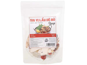 Gia vị lẩu Dê, Bò Vipep gói 115g - Beef / Goat Hotpot