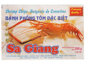 Rice Cracker: Bánh Phồng Tôm Đặc Biệt - SA GIANG - Special Shrimp Chips 200G