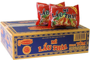 Acecook: Mì lẩu thái hương vị tôm - Lau Thai ACECOOK Instant Noodle Shrimp Flavor