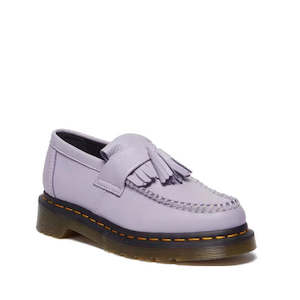 womens shoes loafer slip in leather: Dr Martens Adrian Lavender Frost Virginia Leather Tassel Loafer