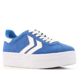 Alfie Evie: Alfie & Evie Ignite Suede Womens Platform Sneaker Blue