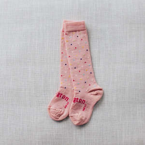 Lamington Merino Wool Socks For Kids Women Men: Lamington Hundreds & Thousands Spots Knee High Socks