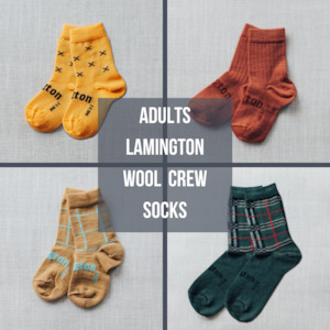 Lamington Merino Wool Socks For Kids Women Men: Lamington Merino Wool Crew Lo Womens  Mens Socks