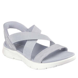 Skechers: Skechers Womens Slip Ins Sandals Go Walk Flex Glimmer Up Grey