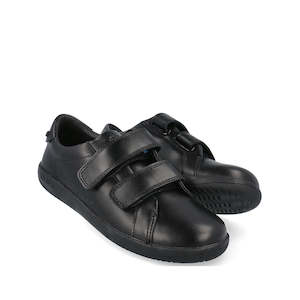 Bobux School Shoes In Black Leather: Bobux Kid+ Bound Black Leather School Sneaker Shoe