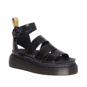 Dr Martens Sandals: Dr Martens V Clarissa Quad Flower Vegan Platform Sandal Black