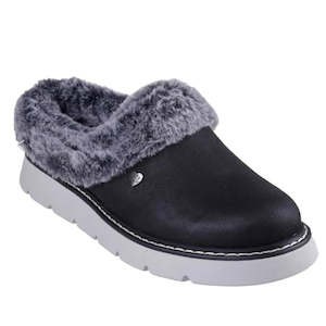 Sheepskin And Wool Slippers The Perfect Mothers Day Gift: Skeckers Bobs Keepsakes Lite Cozy Blend Slipper Black