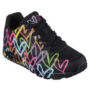 Skechers Uno Womens Trainers: Skechers X JGoldcrown Uno Highlight Love Uno Womens