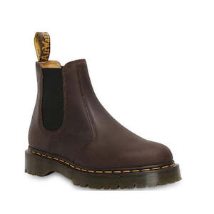 Dr Martens 2976 Chelsea Black Leather Pull On Boots: Dr Martens Bex 2976 Chelsea Boot Crazy Horse Dark Brown