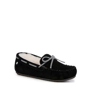 Emu Amity Slippers Moccasin Style For Women: Emu - Amity Moccasin Slipper - Black - W10555