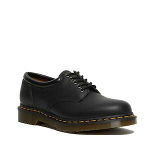 Dr Martens 1461 3 Eye Oxford Shoes: Dr Martens - 8053 Nappa Black Padded Collar Shoes