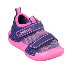 Skechers Clearance: Skechers Toddlers Flex Play Triple Fit Playdate Strides Navy Pink NOT RETURNABLE