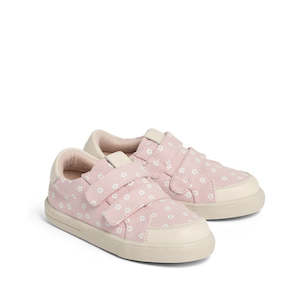 Pretty Brave: Pretty Brave Otto Organic Canvas Trainer With Leather Toe Buffer Mini Daisy