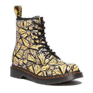 Dr Martens 1460 8 Eye Boots: Dr Martens Pascal Butterfly E.H. Suede Boot 8 Up Yellow/Black