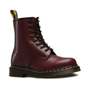 Dr Martens 1460 8 Eye Boots: Dr Martens 1460 Cherry Red 1460Z DMC 8 Up Boot Smooth