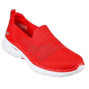 Skechers Go Walk 6 Slip Ons: Go Walk 6 Elated Joy Slip On Red