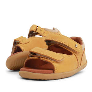 Toddlers Bobux Driftwood Leather Sandals Step Up: Bobux Step Up SU Driftwood Toddlers Sandal Chartreuse Yellow 728608