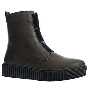 Alfie & Evie Womens Date Khaki Ankle Boot