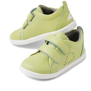 Bobux Iw Iwalk Grass Court: Bobux Iwalk Grass Court Shadow Lime Leather Trainer 640517
