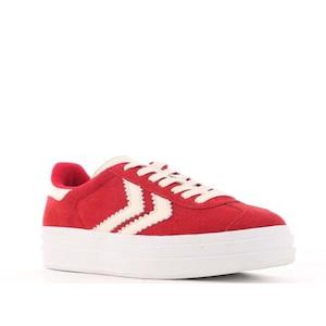 Alfie & Evie Ignite Suede Womens Platform Sneaker Red