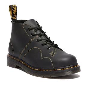 Dr Martens Church Monkey Boot Black Greasy