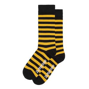 Dr Martens Thin Stripe Sock Yellow & Black