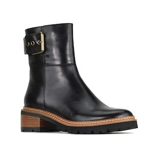 EOS Lineman Black Womens Leather Boot Combat Style