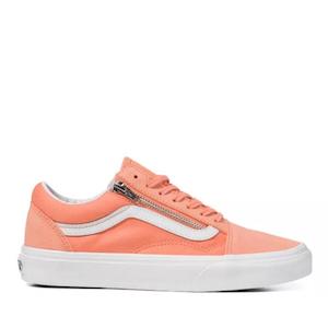 Vans: Vans - Old Skool Adults Twill Old Skool Zip Melon White NOT RETURNABLE