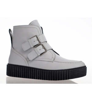 Stegmann Delicious Ankle Boots With Double Zip: Alfie & Evie Womens Dash White Ankle Boot