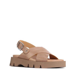EOS Monnis Taupe Womens Leather Sandal