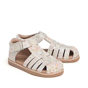 Pretty Brave: Pretty Brave Jamie Closed Toe Leather Sandal Coral Garden 23-28