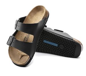 Birkenstock: Birkenstock Arizona PROF Birko Flor Black Regular Width