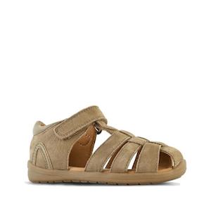 Clarks: Clarks - Marcus Toddlers Taupe Leather Sandal E Average Width