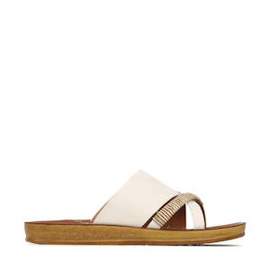 Los Cabos Bride Bone Flat Women's Slide Sandal