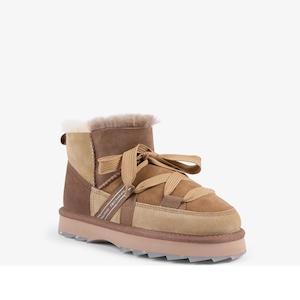 Emu Nz: EMU Women's Blurred Micro Patchwork Sheepskin Boot Mushroom