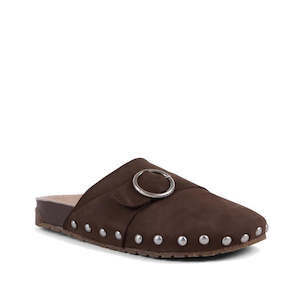 Emu Nz: Emu - Amber Scuff Slide in Espresso Brown - Leather Suede