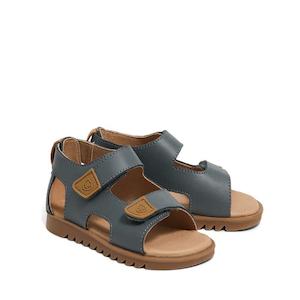 Pretty Brave Child Finley Indigo Leather Open Toe Sandal