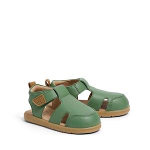 Pretty Brave: Pretty Brave 1st Walker Eli Grass Leather Closed Toe Sandal