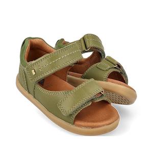 The Favorite Boys Leather Sandal Driftwood Iwalk: Bobux IW Iwalk Driftwood Sandal Sea Kelp Green Open Toe 633618