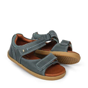 The Favorite Boys Leather Sandal Driftwood Iwalk: Bobux Iwalk IW Driftwood Slate Kids Leather Sandal