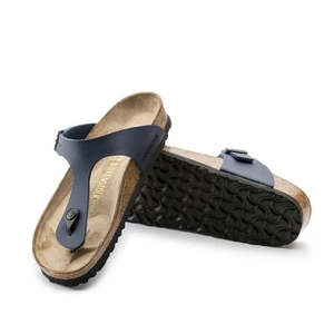 All: Birkenstock Gizeh Birko Flor Blue Regular Width